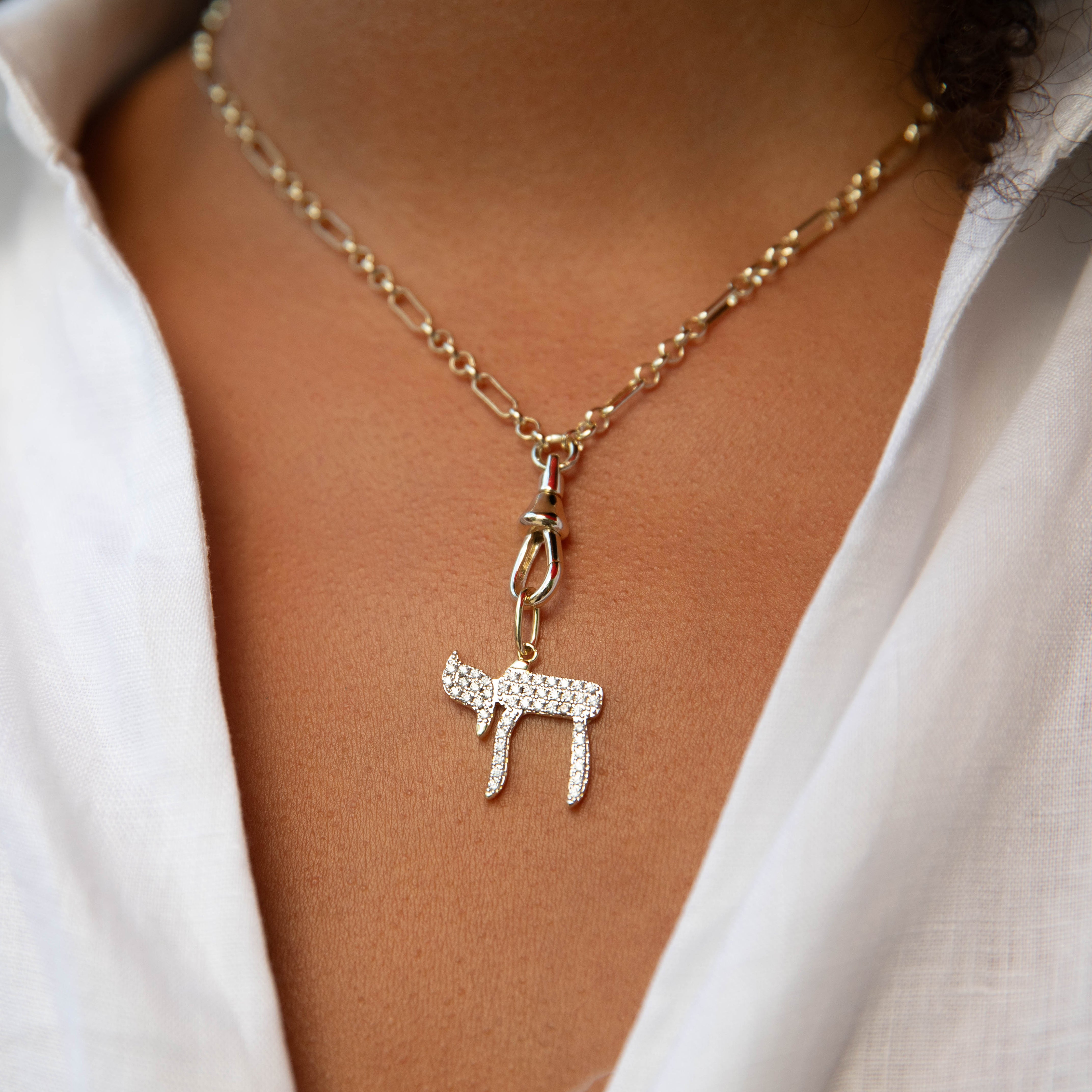 Chai Pendant Necklace View 2