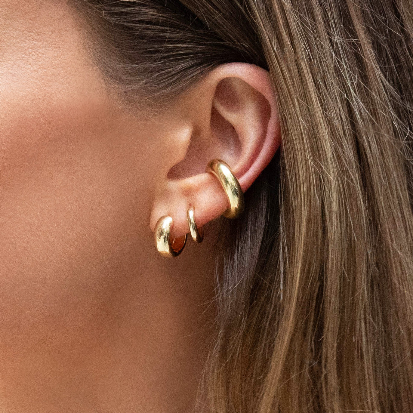 Huggie Earrings Thick Small Gold Hoop Earrings Thick Huggie