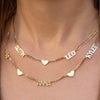 Gold Personalized Name Necklace   14K Yellow or White Gold 16-18" Long Chain: 2.5 MM; Letters: 7MM Maximum characters: 12