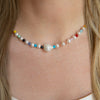 SALE Multi Color Beaded Pearl Necklace