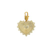 <p>Ridged Heart Charm</p> <ul> <li>Yellow Gold Plated</li> <li>0.98" Long X 1.12" Wide</li> </ul>