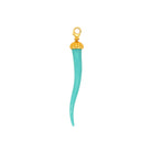 Turquoise Long Paper Charm

Yellow Gold Plated
3.25" Long x 0.44" Wide