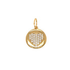 <p>CZ Heart Charm</p> <ul> <li>Yellow Gold Plated</li> </ul>