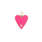 <p>Pink Enamel Heart Charm</p> <ul> <li>Yellow Gold Plated</li> </ul>