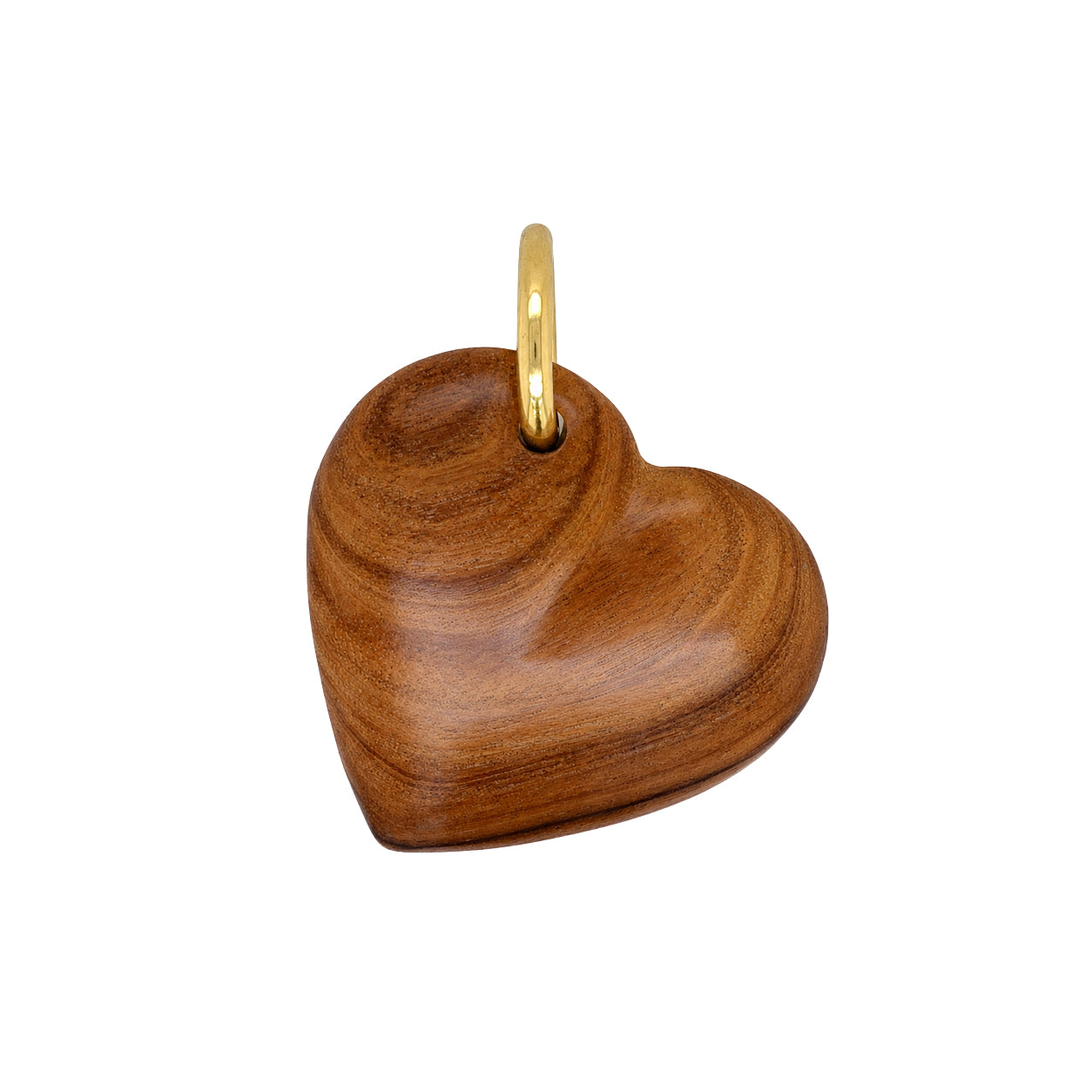 Dark Wood Heart Charm