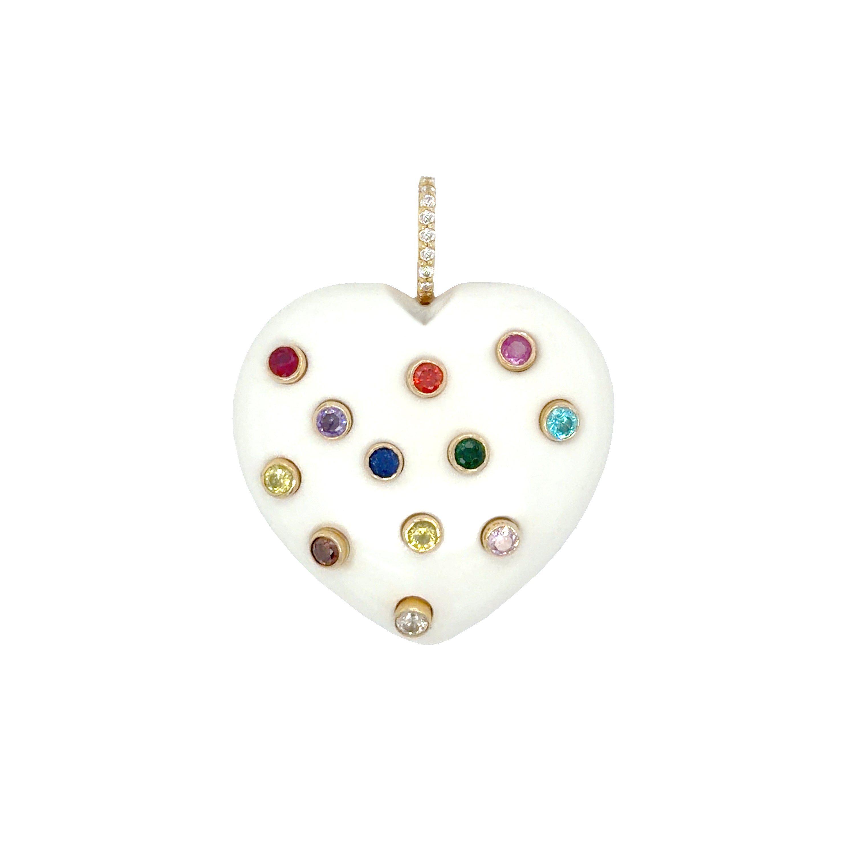 Agate Heart Charm