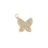 Diamond Butterfly Charm  14K Yellow Gold 1.00" Long X 0.75" Wide