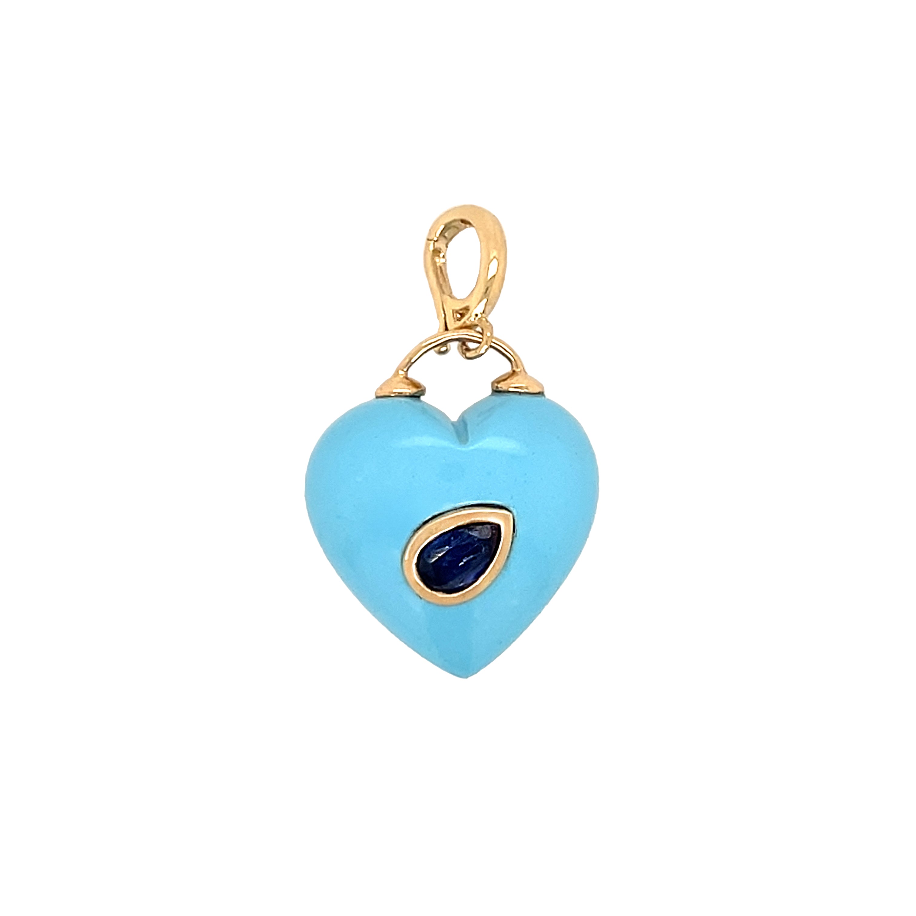 Turquoise Heart Charm