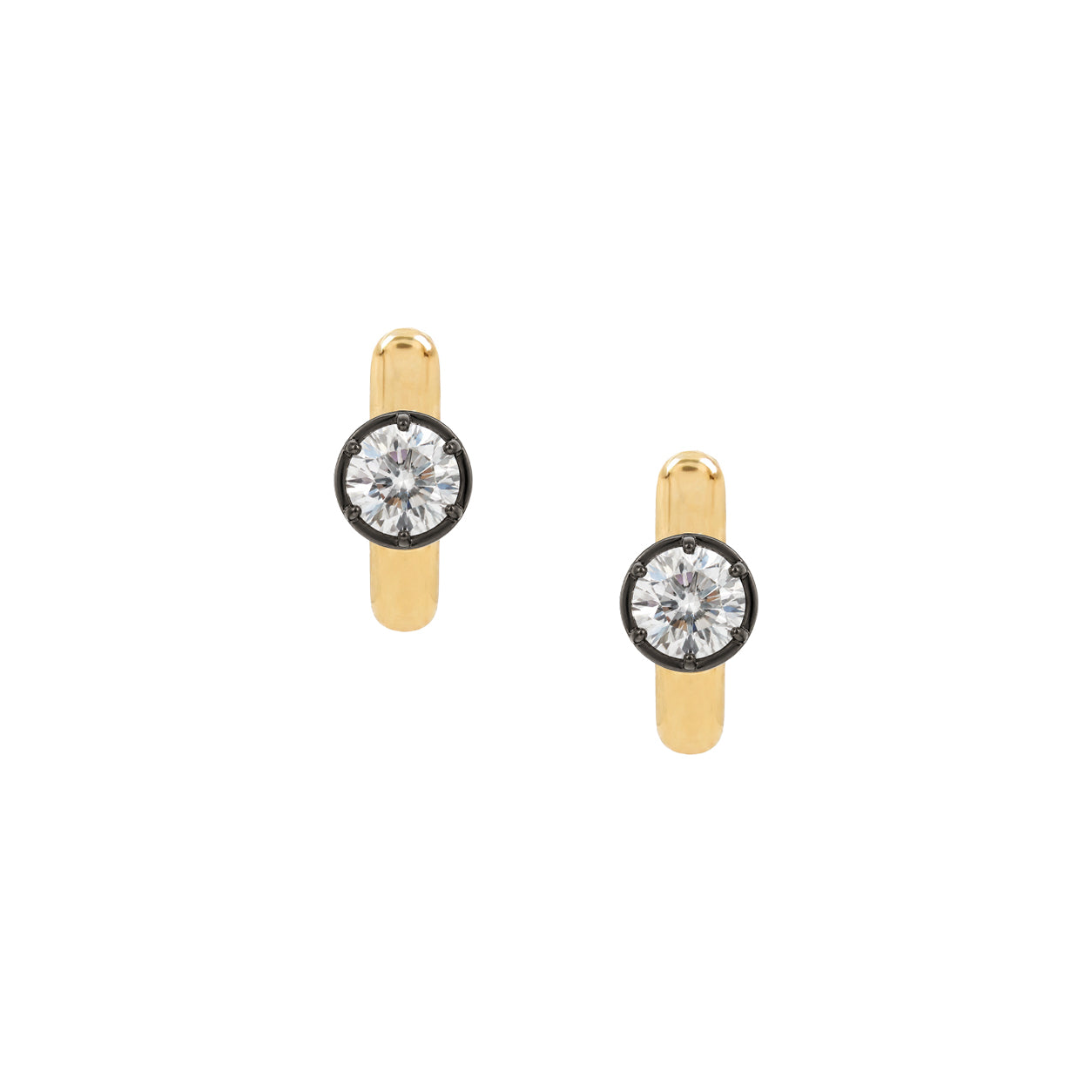 Diamond Hoop Earrings View 1