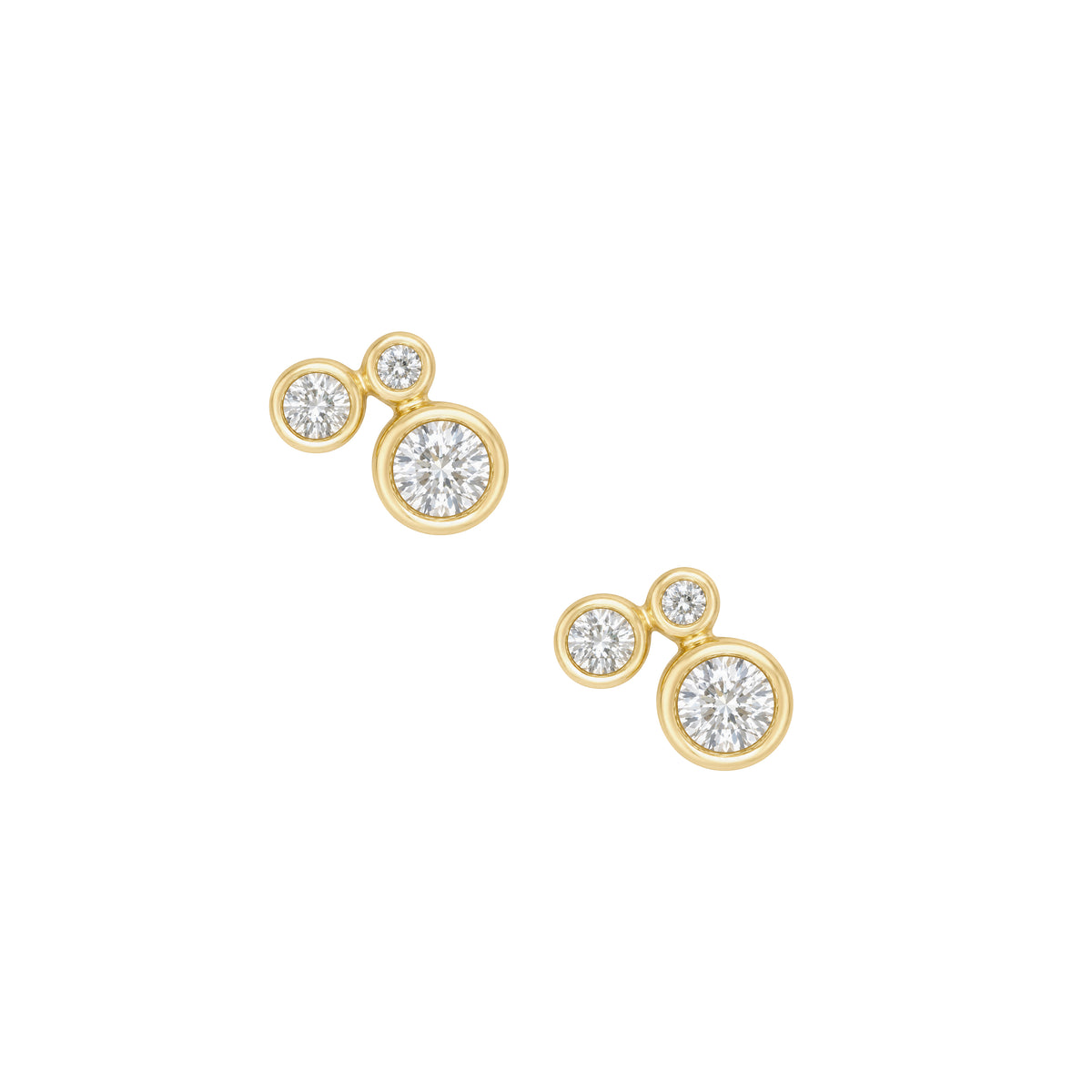 Diamond Constellation Stud Earrings View 2