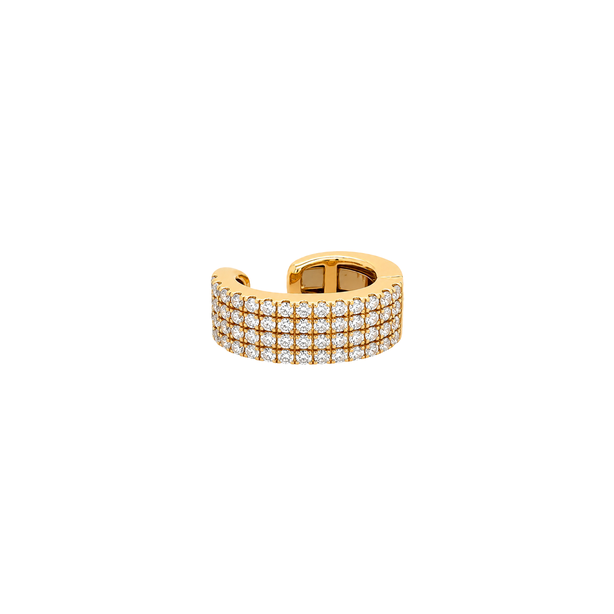 Diamond Pave Four Row Ear Cuff

18K Yellow Gold
0.44 Diamond Carat Weight