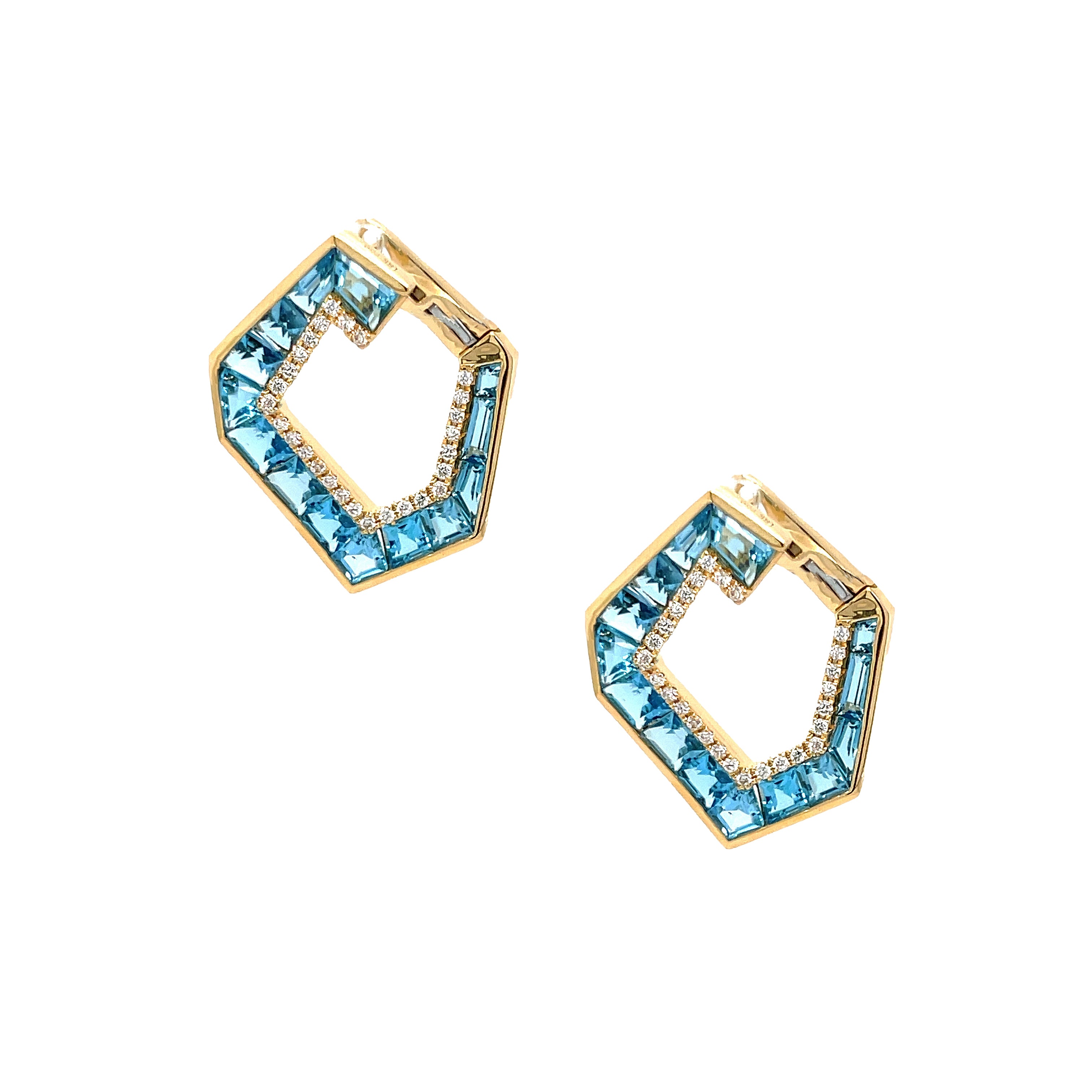 Diamond &amp; Blue Topaz Pierced Earrings

Add a pop of color to any outfit with our stunning Diamond &amp; Topaz Earrings. These earrings feature sparkling diamonds and vibrant topaz stones, making them a must-have for any jewelry collection. Elevate your look with the perfect mix of elegance and style.

18K Yellow Gold
0.44 Diamond Carat Weight
6.29 Blue Topaz Carat Weight
1.10" Long X 0.85" Wide