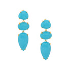 Turquoise Triple Drop Earrings

Bold color meets timeless glamour. Crafted with smooth turquoise colored stones set in yellow gold plating, these drop earrings bring a fresh, sophisticated touch to any outfit. Wear them with everything from crisp white shirts to flowing dresses.

Yellow Gold Plated
2.05" Long x 0.56"Wide