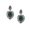 SALE Diamond, Emerald, Kyanite & Ruby Earrings