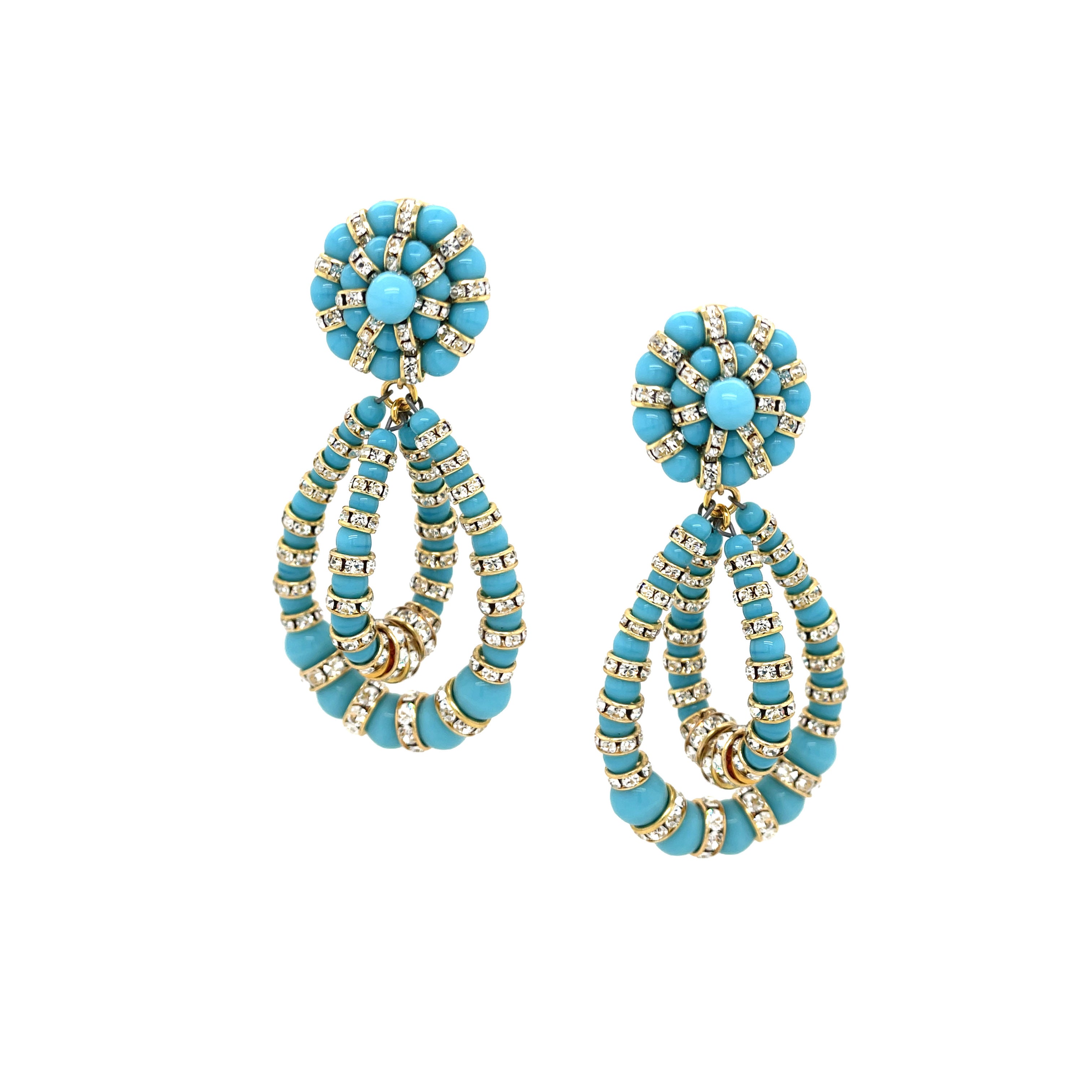 Teardrop Clip On Earrings