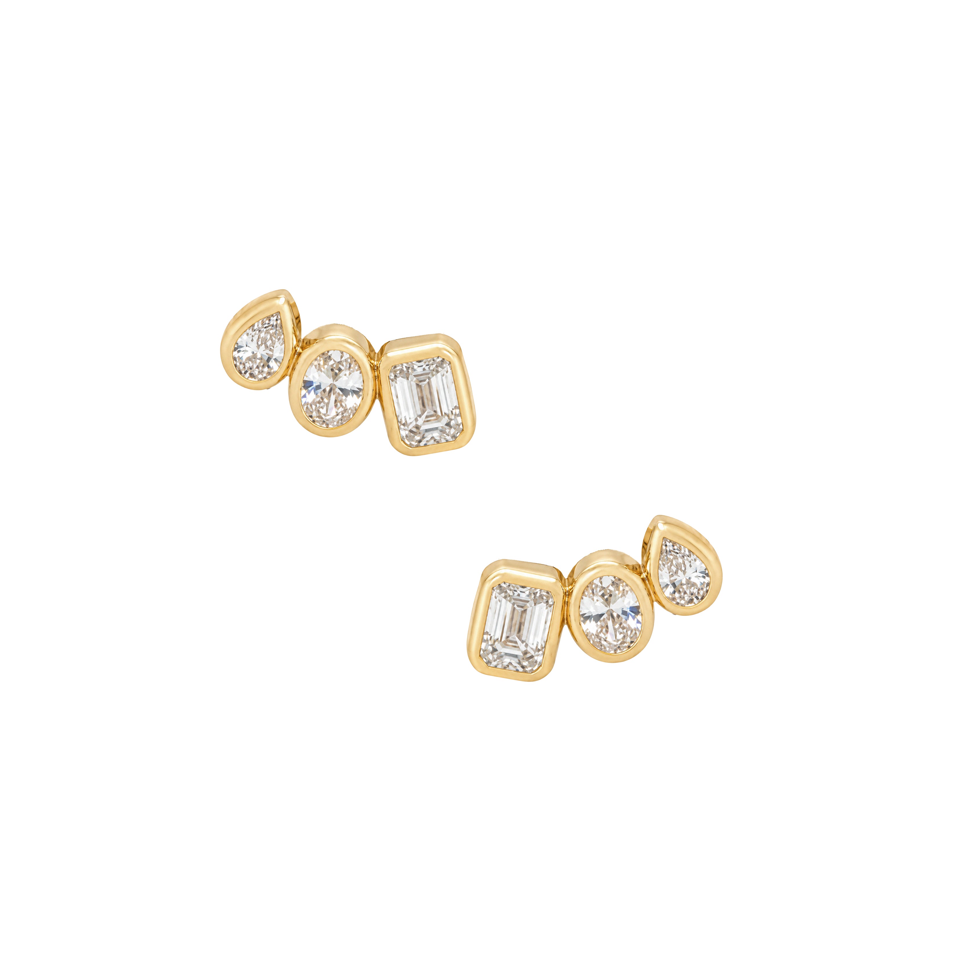 Lab Diamond Crawler Earrings View 1