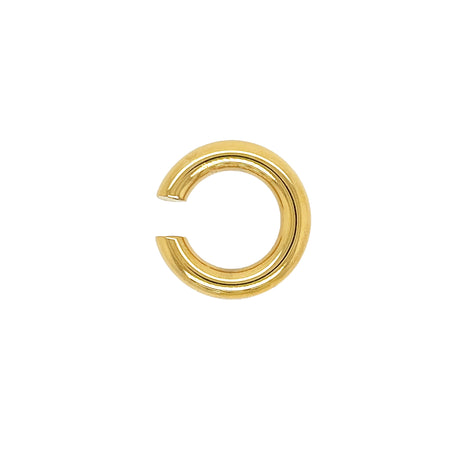 <p>Thick Cuff Earrings</p> <ul> <li>Yellow Gold Plated Over Silver</li> <li>0.7" Diameter</li> <li>0.12" Thick</li> <li>Sold as a single</li> </ul> view 1
