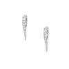 CZ Spike Huggie Pierced Earrings  White Gold Plated Over Silver 1" Long X 0.12" Wide    While supplies last. All Deals Of The Day sales are FINAL SALE.