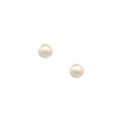 Pearl Pierced Earrings   14K Yellow Gold 0.25" Diameter 