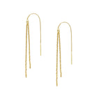 Two Strand Threader Pierced Earrings

Yellow Gold Plated
2.46" Long