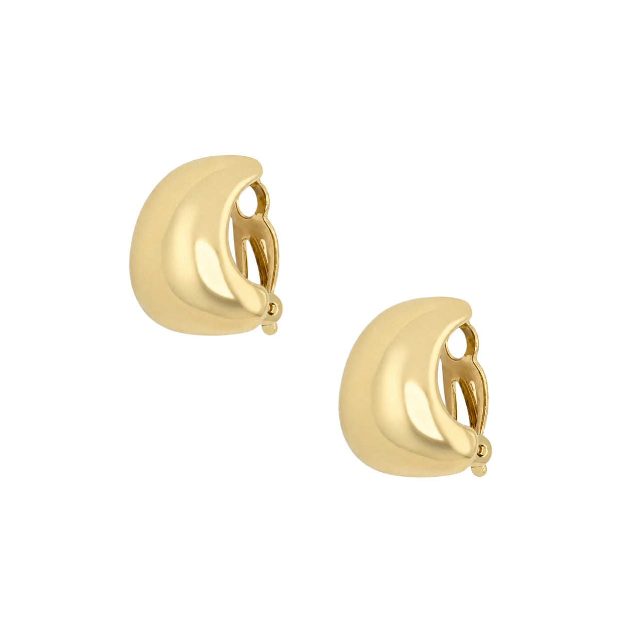 Triangle Shape Hoop Clip On Earrings