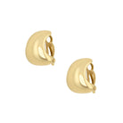 Triangle Shape Hoop Clip On Earrings