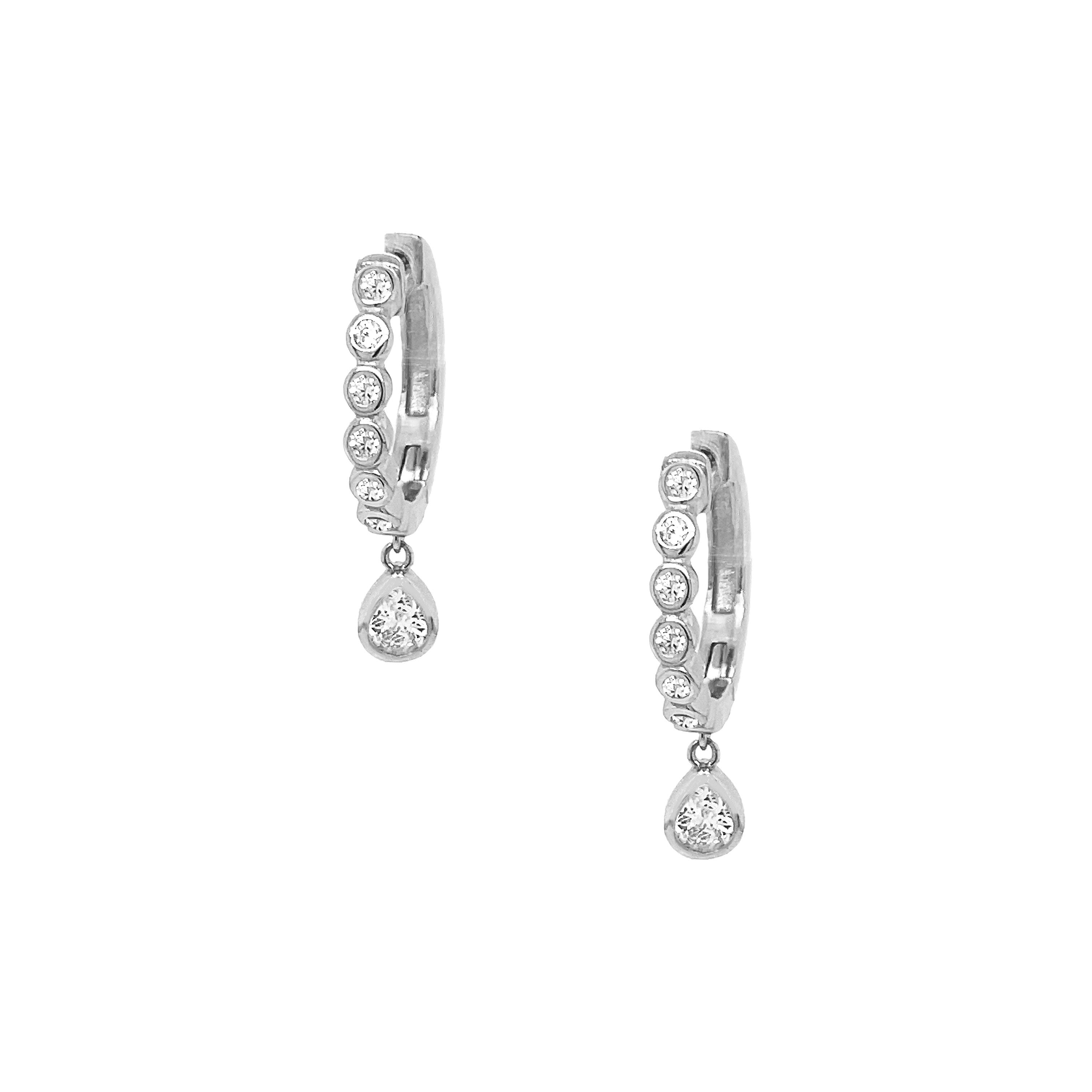 <p>CZ Bezel Drop Huggie Pierced Earrings</p> <ul> <li>Yellow Gold Plated Over Silver</li> <li>0.83" Long</li> <li>0.60" Diameter</li> </ul> <p>&nbsp;</p> <p><span style="color: #ff2a00;">While supplies last. All Deals Of The Day sales are FINAL SALE.</span></p>