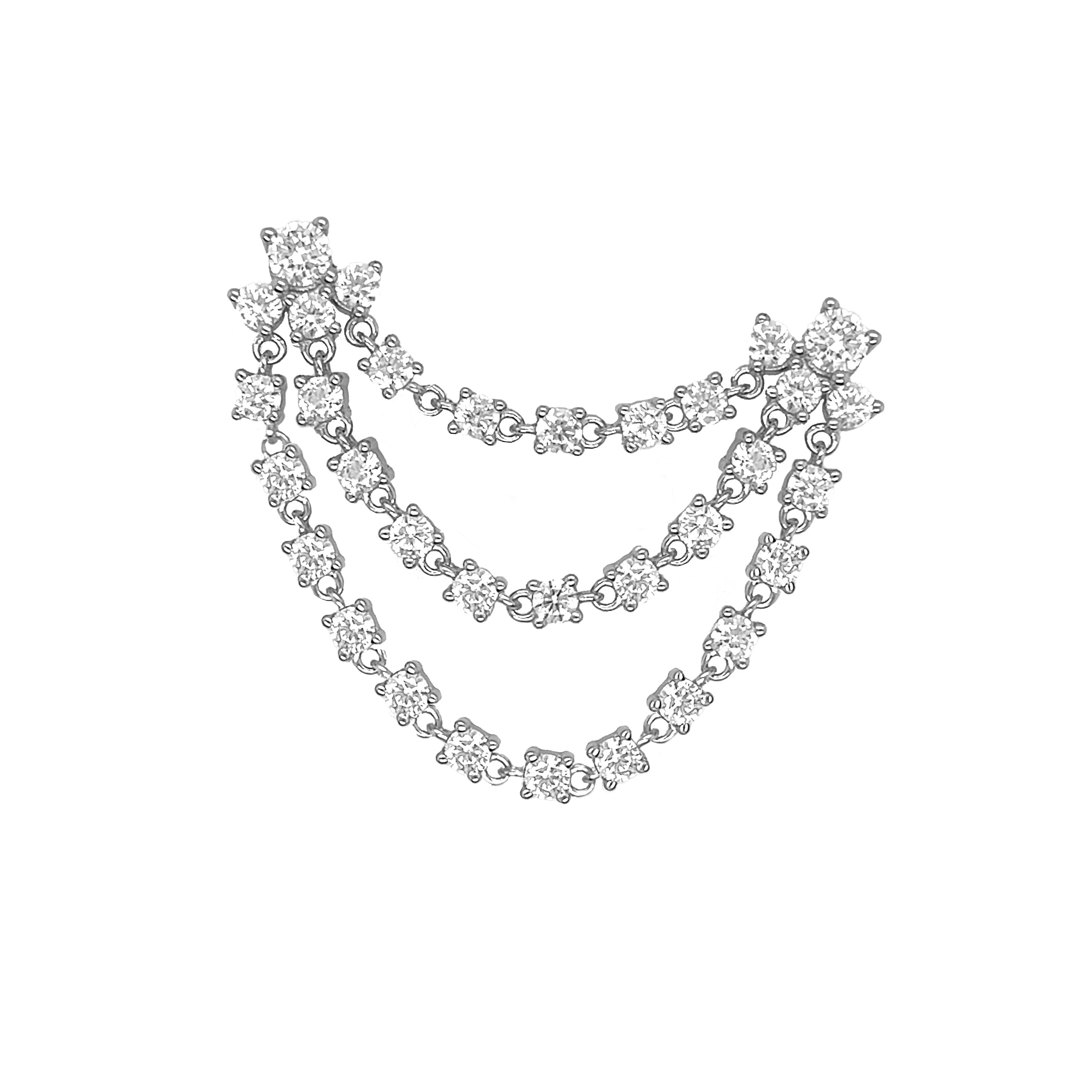 CZ 3 Strand Ear Crawler Earring

Delicately adorn your ear with our one-of-a-kind Ear Crawler Earring. This modern and unique earring features an ear crawler design, adding a funky and edgy touch to any outfit. Elevate your style with this must-have accessory.

White Gold Plated
Drop: 1.25" Long X 1.50" Wide
Sold as a single earring.