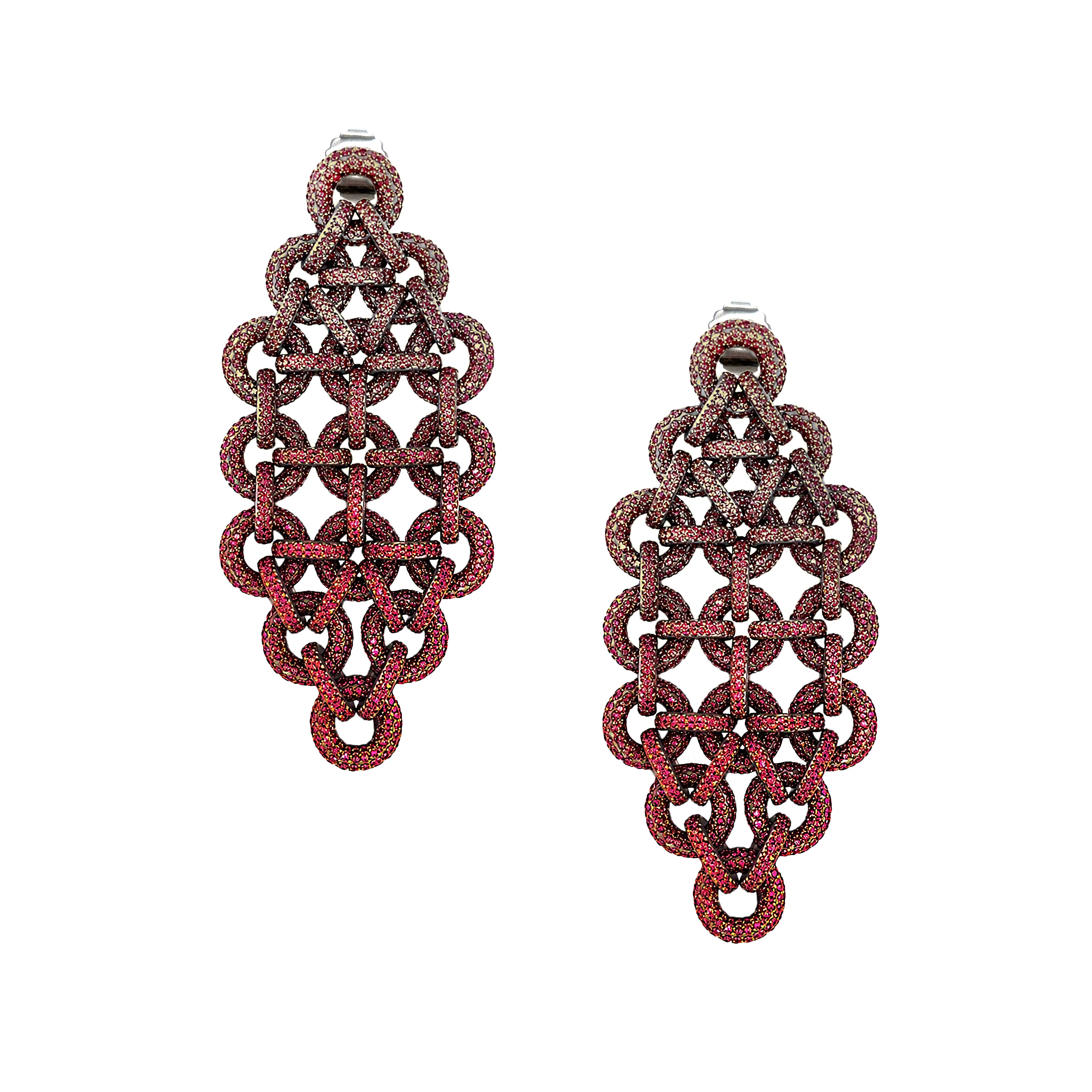 Resin Link Pink Sparkle Pierced Drop Earrings

Make an entrance with these glamorous pink sparkle earrings. Designed with cascading resin links, they create a beautiful statement silhouette that moves with you and catches the light from every angle. Perfect for elevating an evening look, or style them with denim and a crisp button-down for an unexpected touch of sparkle.

Resin
White Gold Plated
3.70" Long X 1.70" Wide
