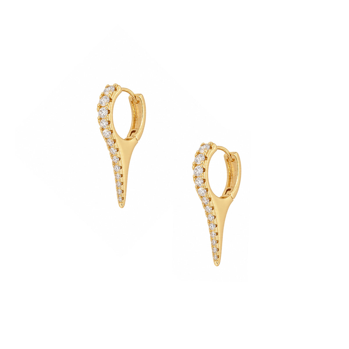 Spike Huggie Earrings