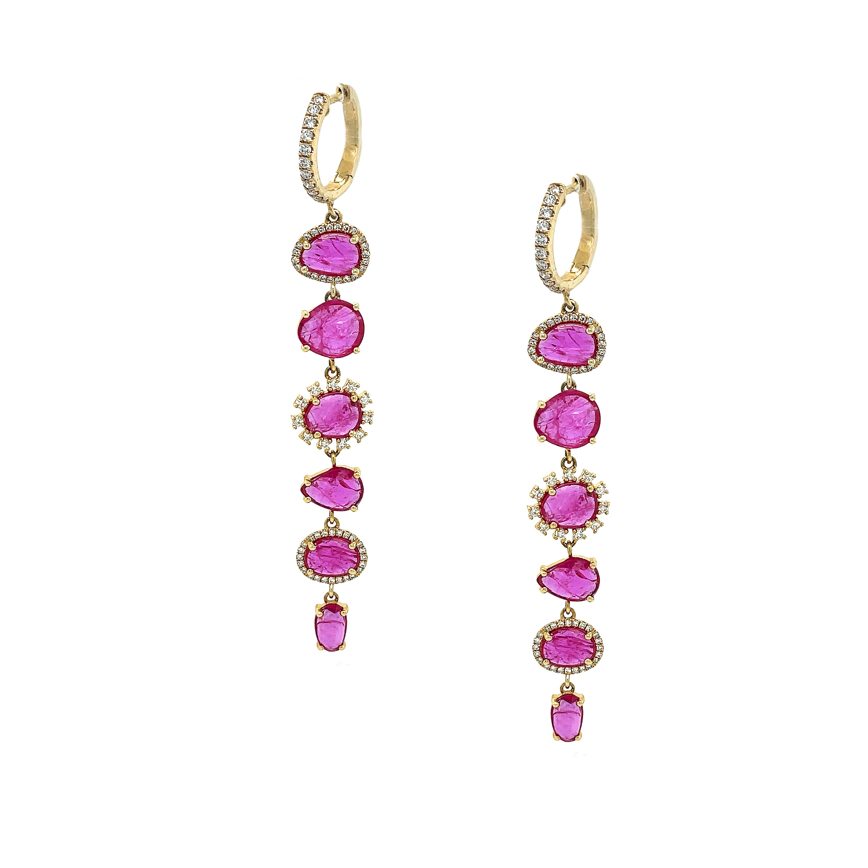 Diamond &amp; Ruby Drop Pierced Earrings

14K Yellow Gold
0.68 Diamond Carat Weight
7.58 Ruby Carat Weight