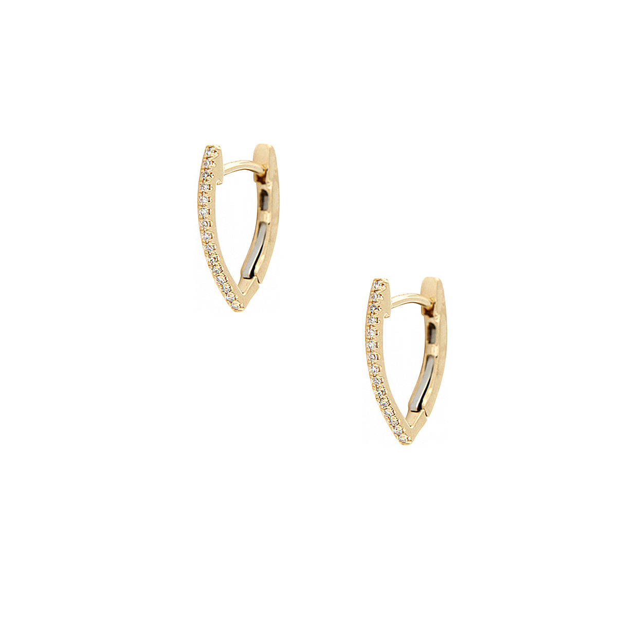 Diamond Pave V-Shaped Huggie Pierced Earrings&nbsp;

14K Yellow Gold
0.09 Diamond Carat Weight
0.6" Long X 0.4" Wide