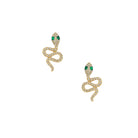 Diamond Snake Twist &amp; Emerald Eye Pierced Earrings

14K Yellow Gold
0.03 Emerald Carat Weight
0.21 Diamond Carat Weight
0.60" Long X 0.33" Wide
