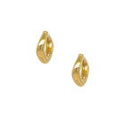 Square Hoop Pierced Earrings  14K Yellow Gold  0.60" Long X 0.14" Wide