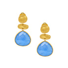 Blue 3 Drop Pierced Earrings

Yellow Gold Plated
1.65" Long X 0.84" Wide