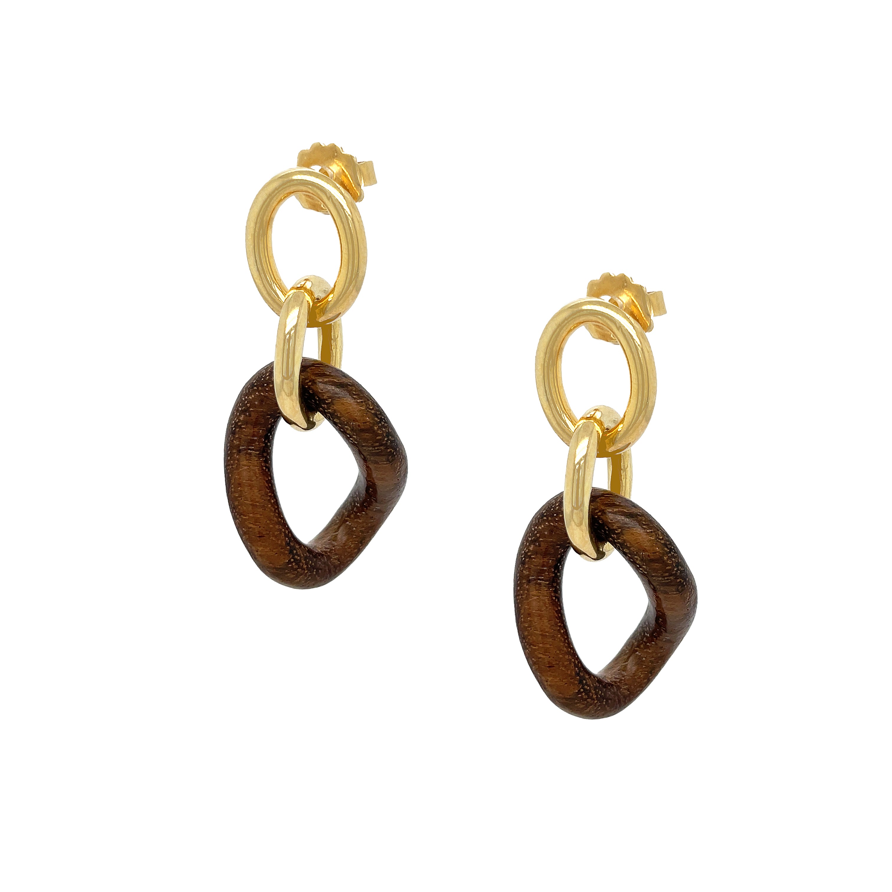 Rosewood Double Link Pierced Earrings

Create a bold statement with our Wood Link Earrings. Made from luxurious rosewood, these earrings exude sophistication and elegance. Elevate your look with these unique earrings.

Yellow Gold Plated Over Silver
1.98" Long X 0.85" Wide