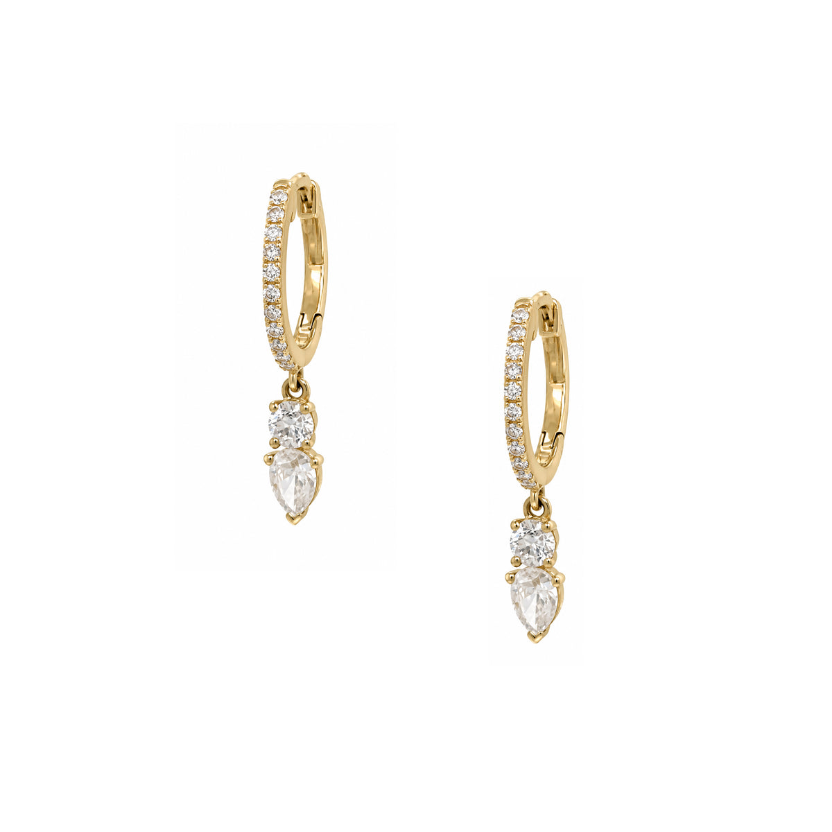 Diamond Pear-Shaped Drop Huggies Earrings

14K Yellow Gold
0.90 Diamond Carat Weight