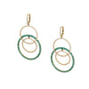 SALE Diamond & Emerald Circle Earrings