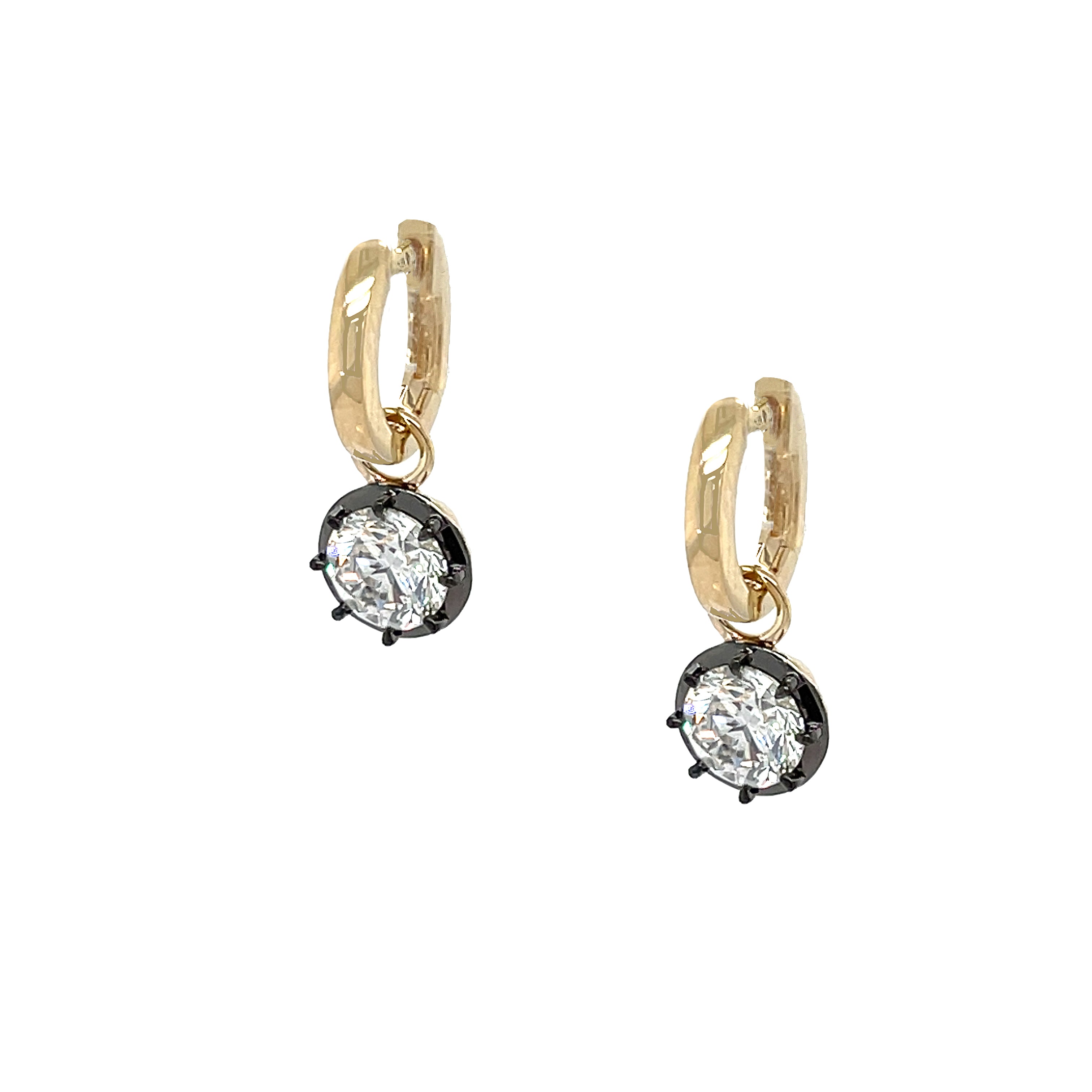 Lab Diamond Round Drop Pierced Huggie Earrings

A refined take on everyday sparkle. Set in 14K yellow gold, these huggie earrings feature a single round-drop lab-grown diamond suspended from a sleek hoop for subtle movement and shine.

14K Yellow &amp; Oxidized Gold

1 Diamond Carat Weight
0.65" Long X 0.25" Wide
Georgian Style
Color FG
VS Clarity