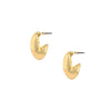 <p>Elongated Bean Pierced Earrings</p> <ul> <li>Yellow Gold Plated</li> <li>0.71" Long X 0.33" Wide</li> </ul>