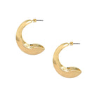 <p>Large Elongated Dome Open Hoop Pierced Earrings</p> <ul> <li>Yellow Gold Plated</li> <li>1.35" Long X 0.50" Wide</li> </ul>