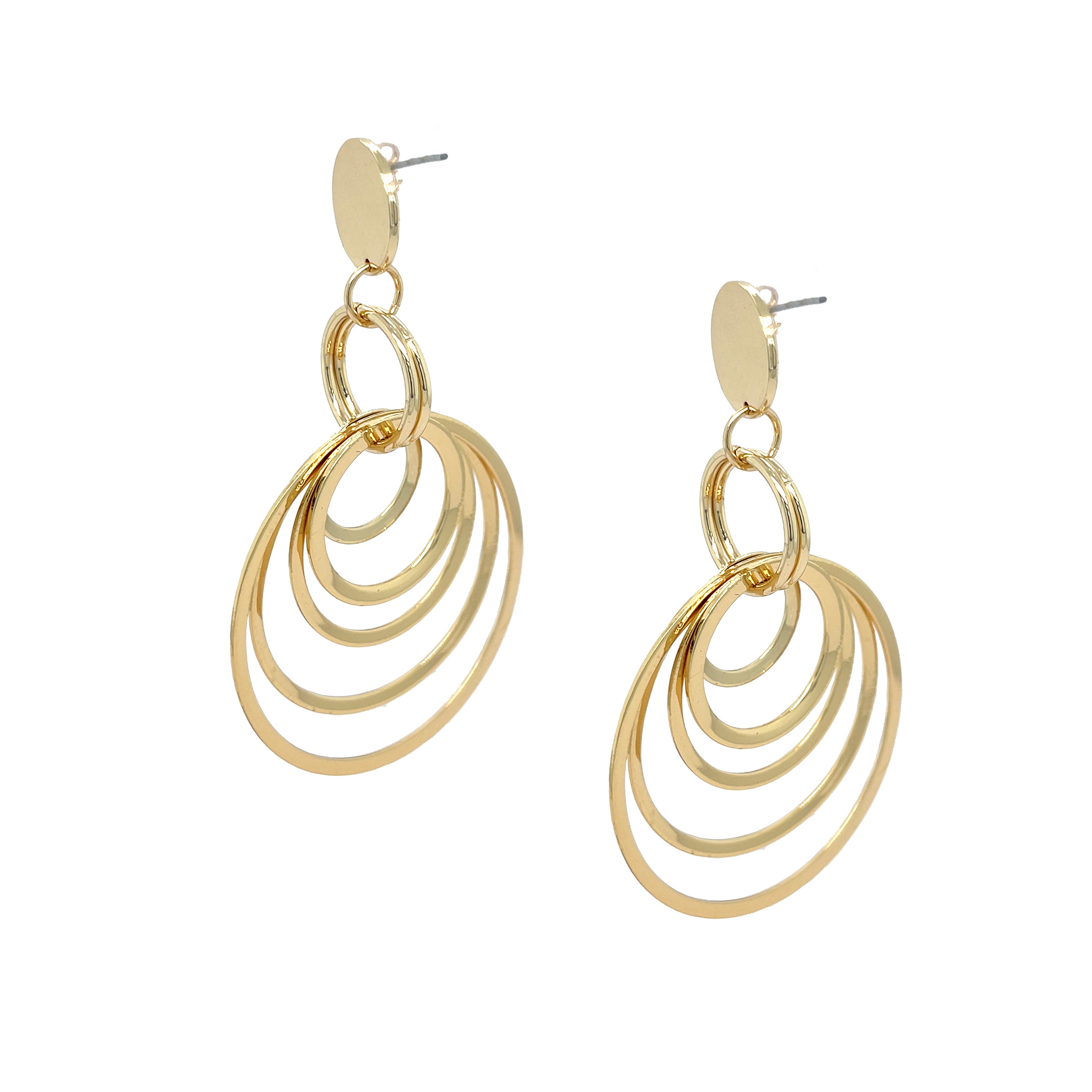 Multi Circle Drop Pierced Earrings

These Multi Circle Earrings are a must-have accessory for any fashion-forward individual. With their unique design and statement-making appeal, they are sure to elevate any outfit.

Yellow Gold Plated
3.20" Long X 1.90" Wide