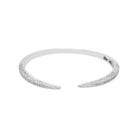 CZ Open Cuff Bangle Bracelet  White Gold Plated 2.24" Long X 2.02" Wide 0.20" Thick While supplies last. All Deals Of The Day sales are FINAL SALE.