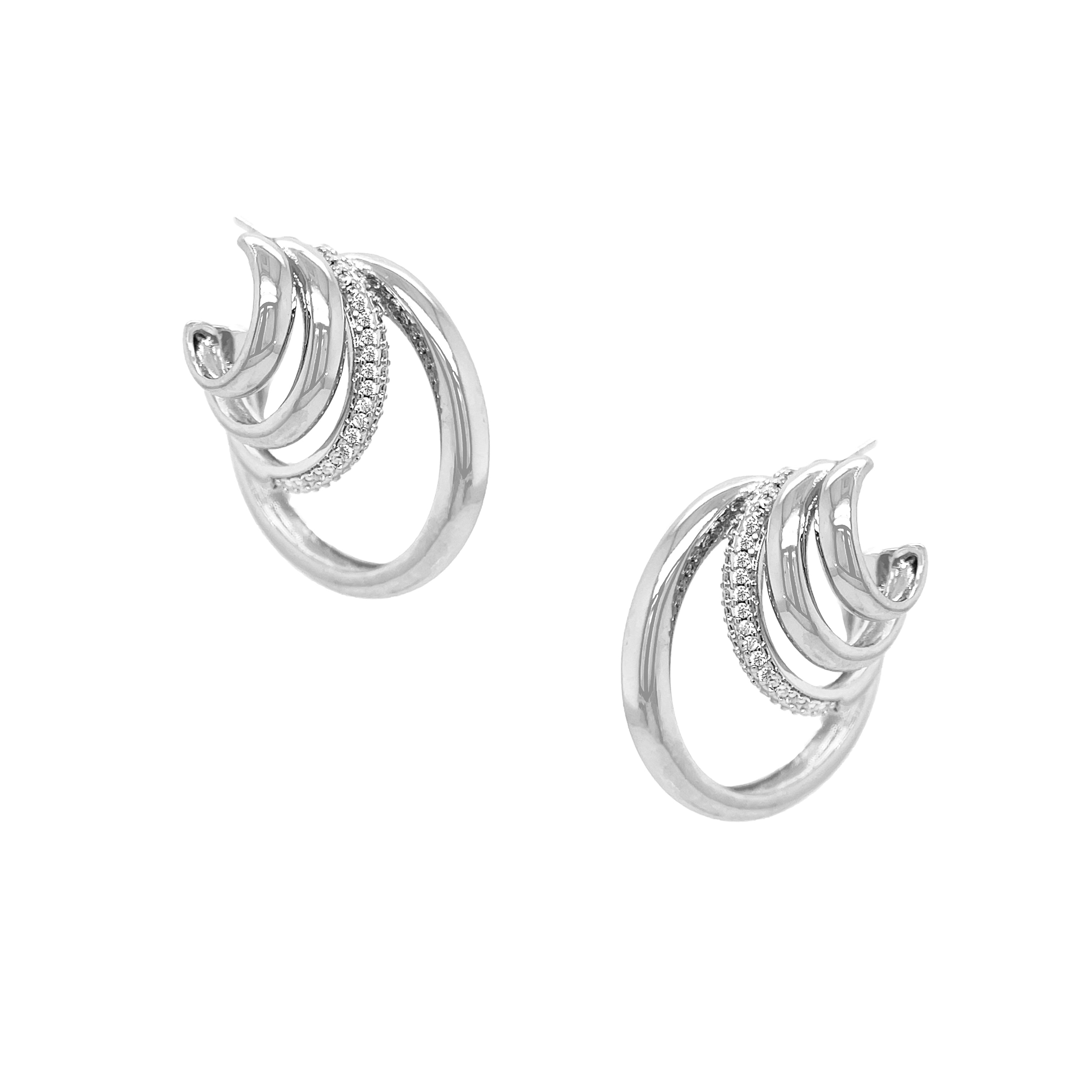 CZ Multi Hoop Pierced Earrings

White Gold Plated
1.25" Long X 0.65" Wide

While supplies last. All Deals Of The Day sales are FINAL SALE.