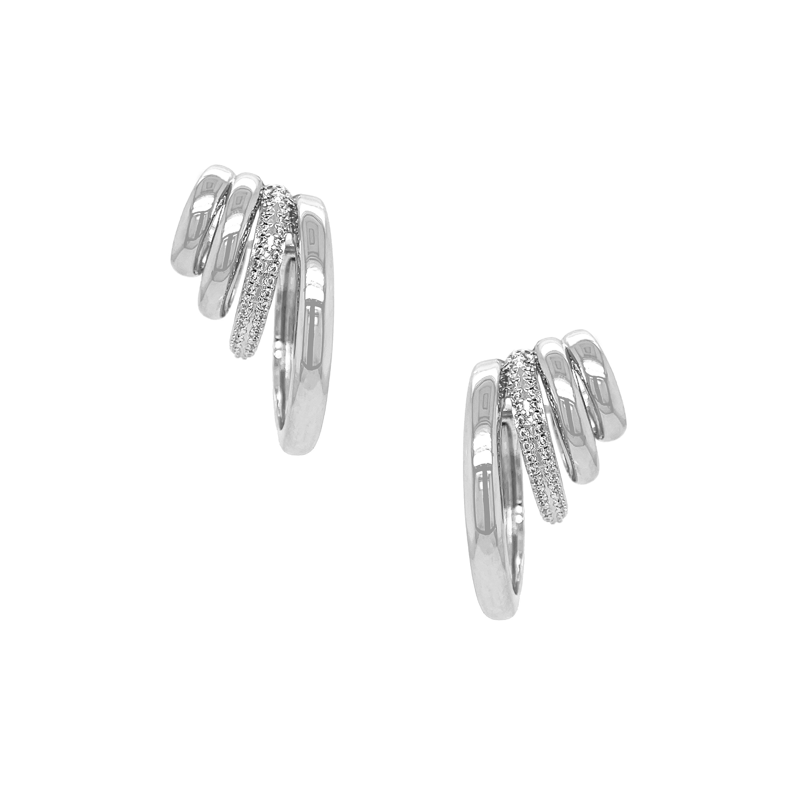 CZ Multi Hoop Pierced Earrings

White Gold Plated
1.25" Long X 0.65" Wide

While supplies last. All Deals Of The Day sales are FINAL SALE.