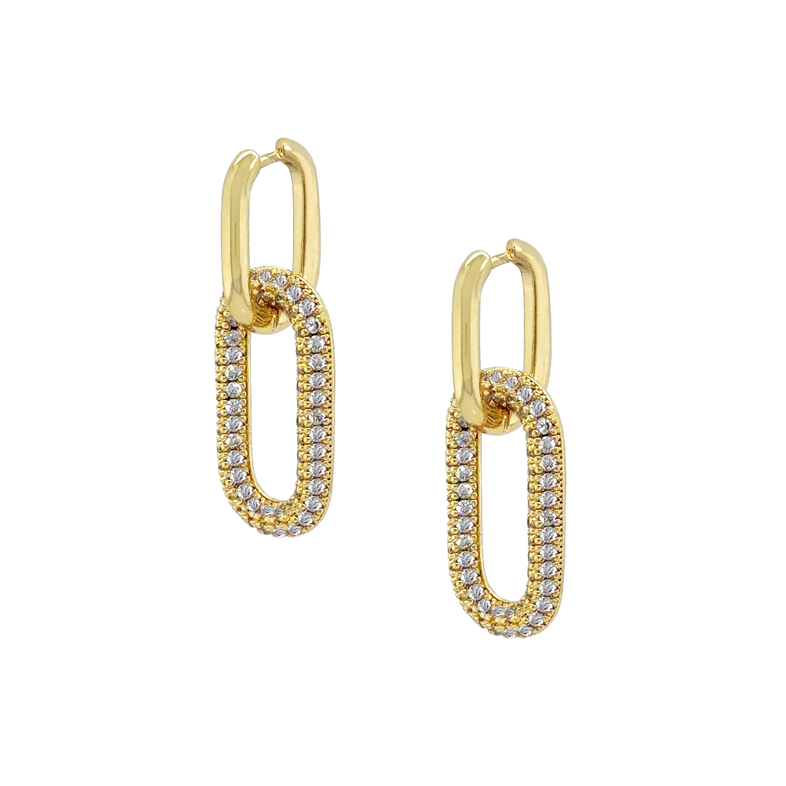 Link Drop Transformer Earrings

Yellow Gold Plated
1.38" Long X 0.50" Wide
Cubic Zirconia