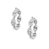 Mariner Hoop Pierced Earrings  White Gold Plated 1.27" Long X 0.31" Wide    While supplies last. All Deals Of The Day sales are FINAL SALE.