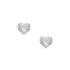 CZ Heart Stud Pierced Earrings  White Gold Plated 0.36" Long X 0.38" Wide    While supplies last. All Deals Of The Day sales are FINAL SALE.