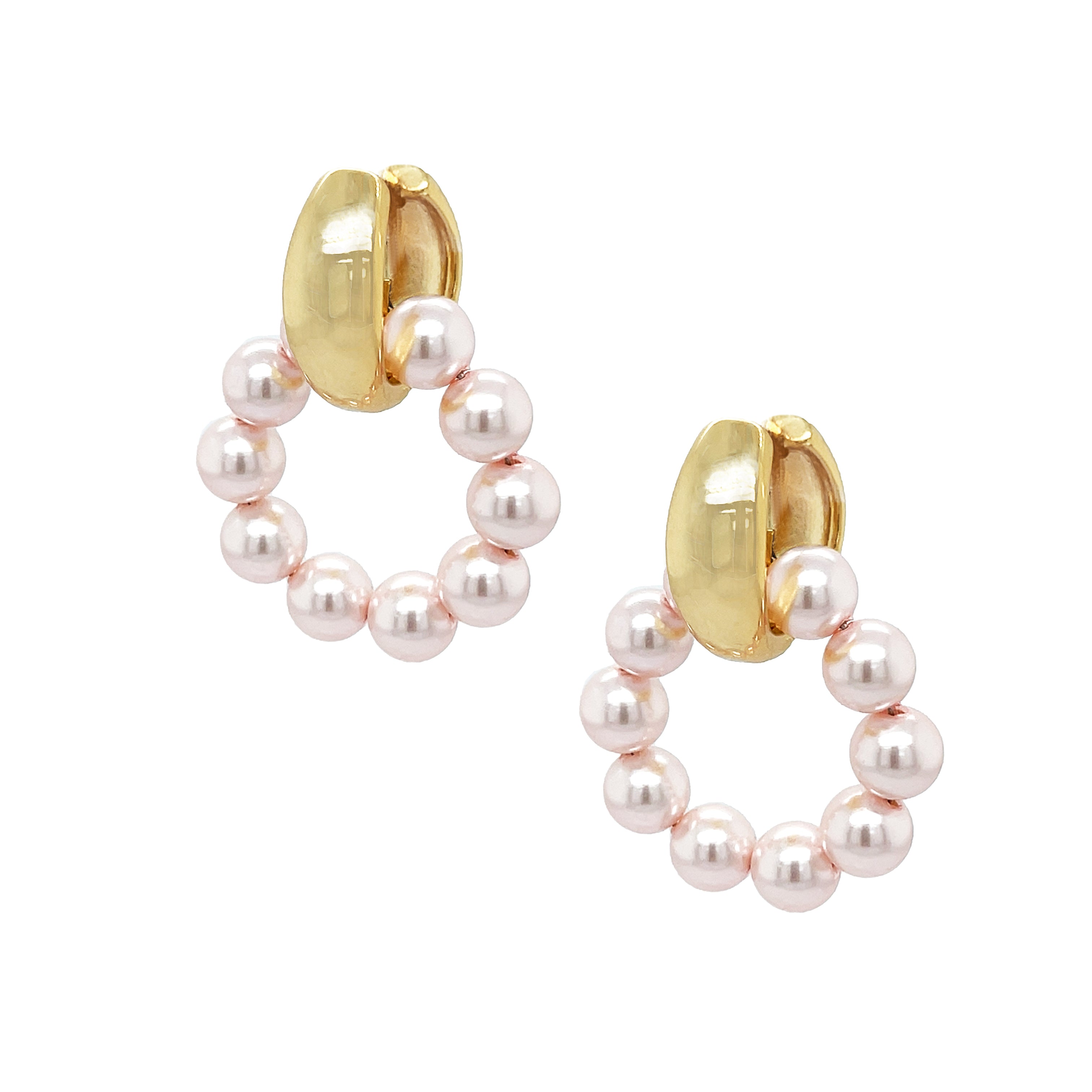 Pink Pearl Hoop Huggie Pierced Earrings

Elevate your ear party with our Pearl Hoop Huggie Earrings, where timeless elegance meets contemporary design. These refined hoops showcase luminous pink pearls gracefully suspended from polished gold hoops, featuring an innovative removable huggie that offers multiple styling possibilities. Perfect for anyone who appreciates versatility without compromising on sophistication.

Yellow Gold Plated Over Silver
Huggie: 0.50" Wide
Pearl Hoop: 1" Wide