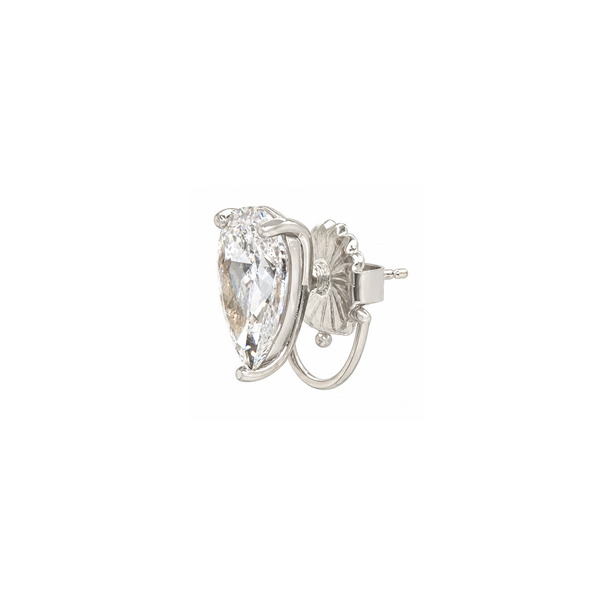 14K Lab Grown Diamond Pear Shape Half Pair Stud Earring

14K White Gold Options
3 Diamond Carat Weight single stud
Color F
VS1 Clarity